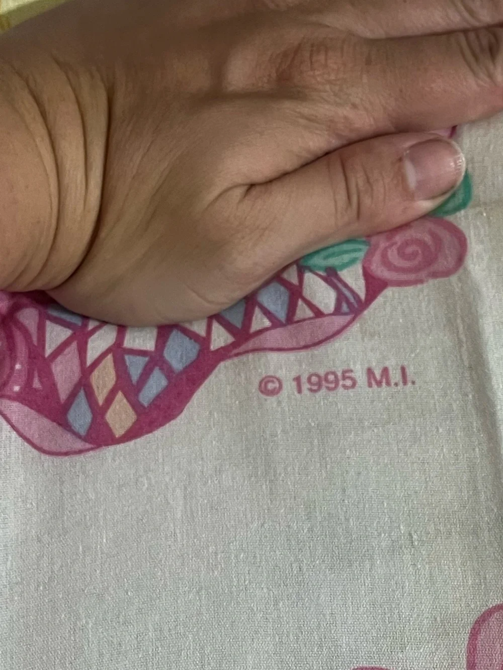 1995 Barbie Cinderella Flat Sheet Made in USA Vintage Doll Print Cotton Blend
